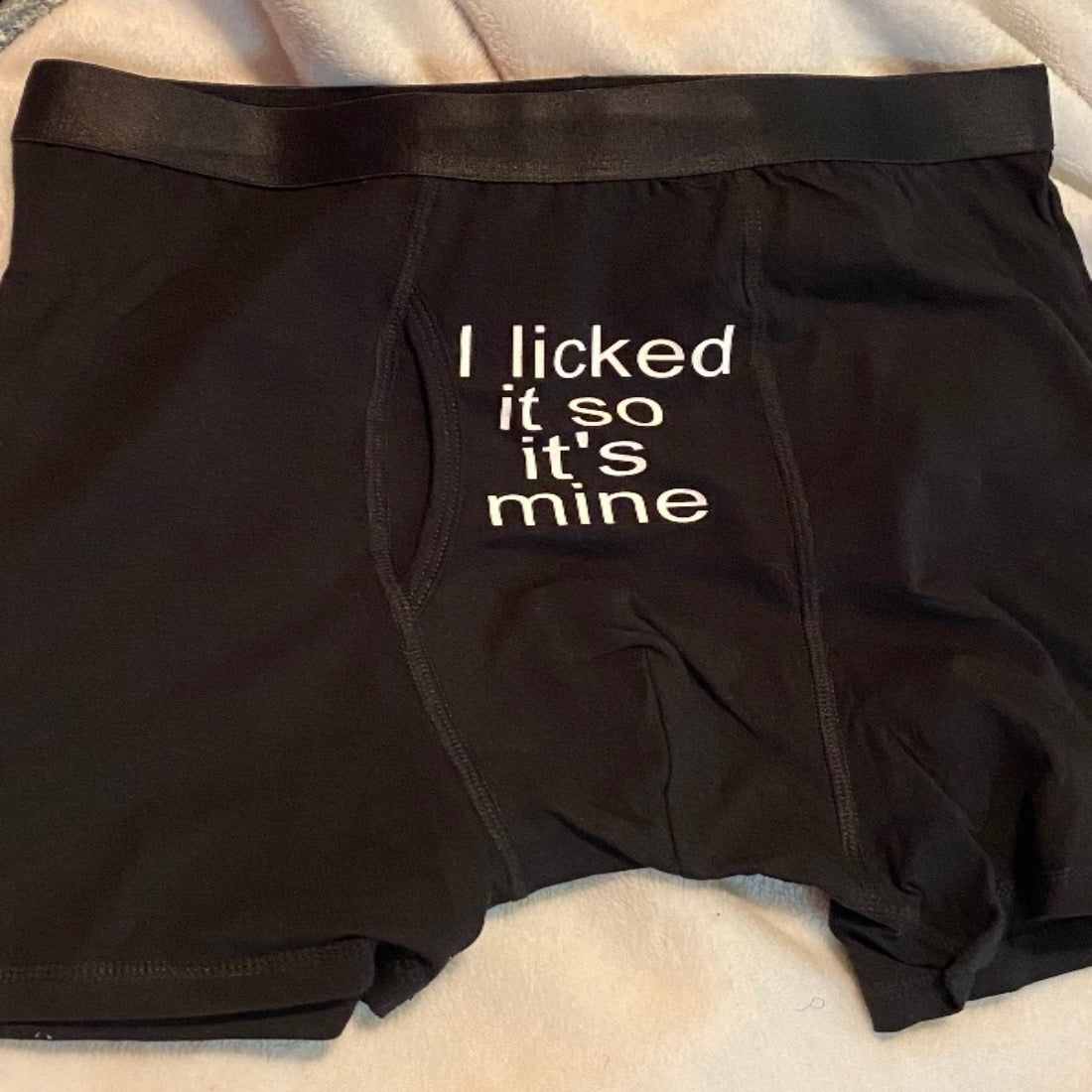 Funny Gift for husband or Boyfriend, Funny Underwear, I Licked it so it's  mines, Anniversary Gift