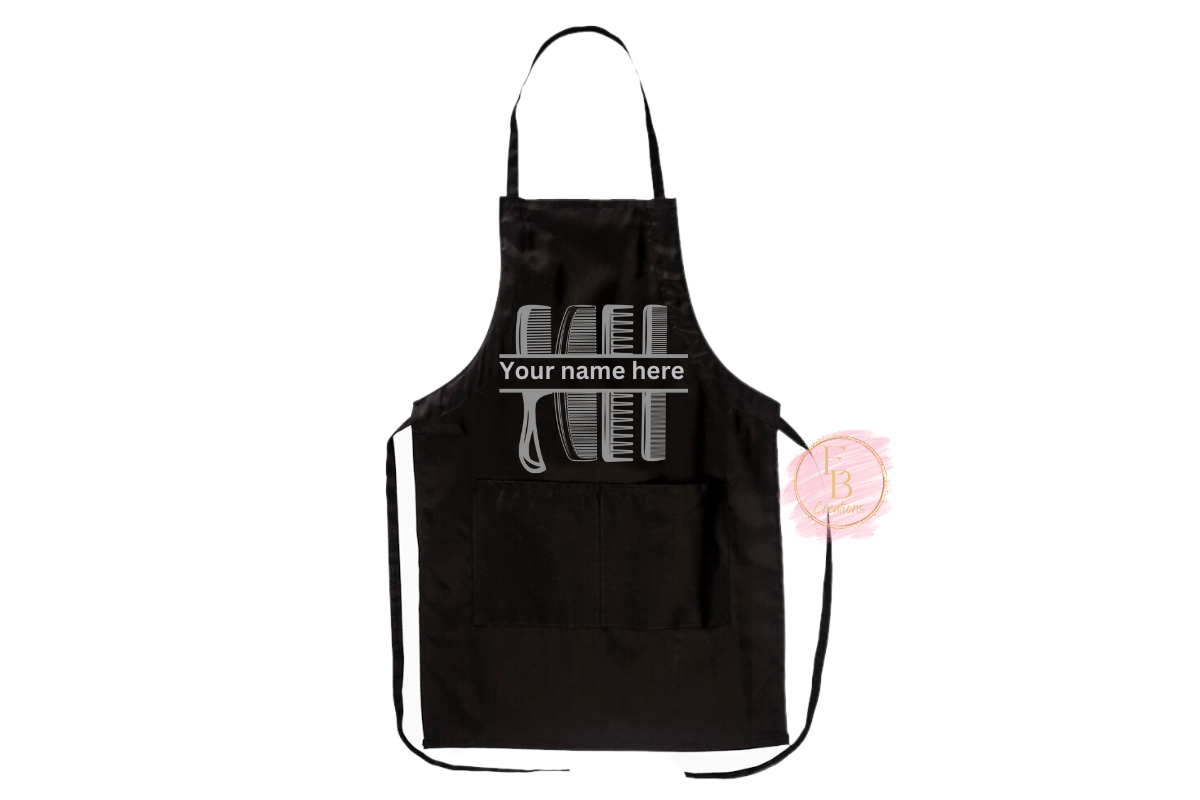 Personalized Name Apron For Hair Stylist | Beauty Salon Apron |Cosmetologist | Custom Barber Apron