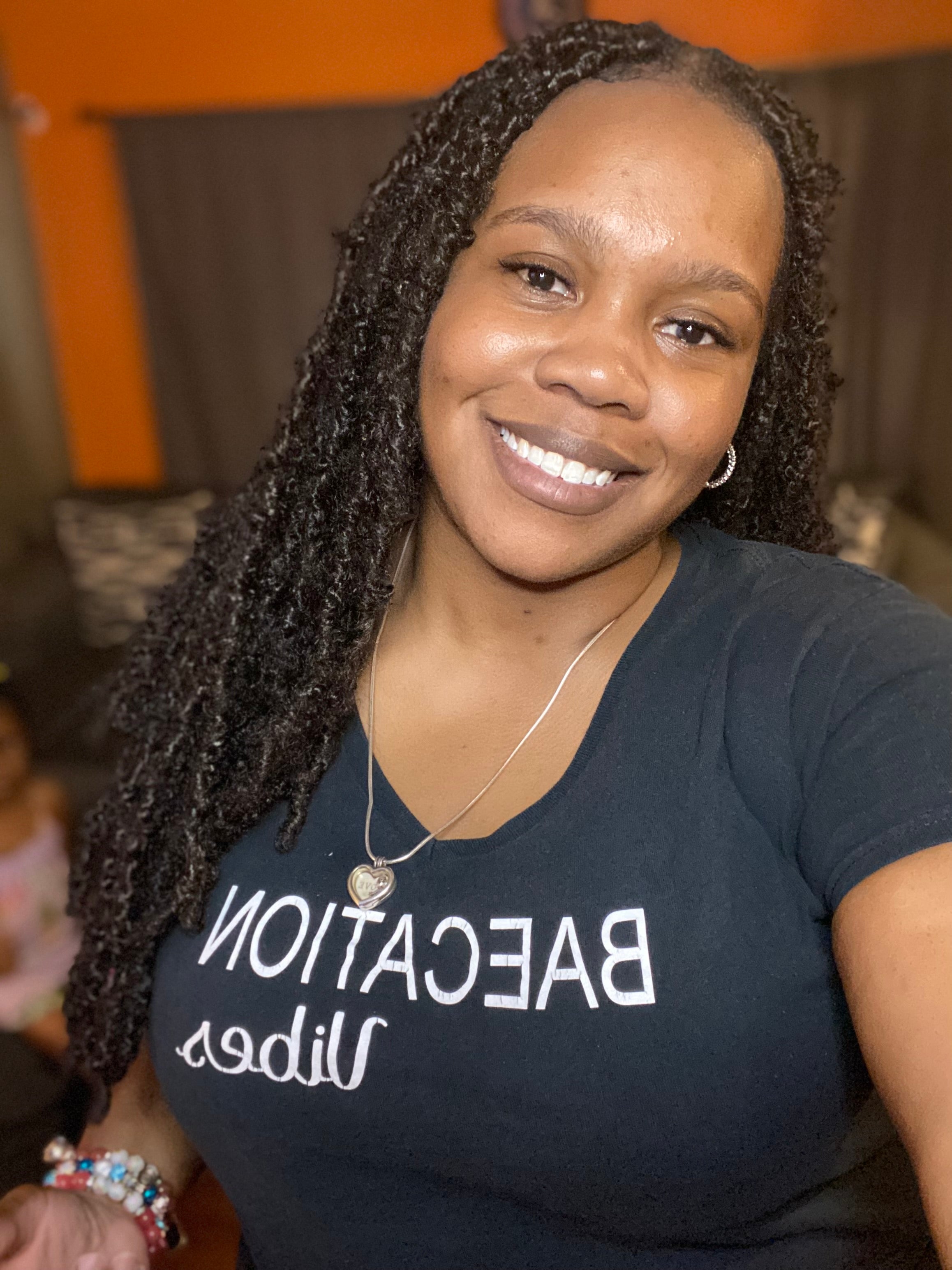 BaeCation Vibes custom Tee w/ beaded Apple bracelet 