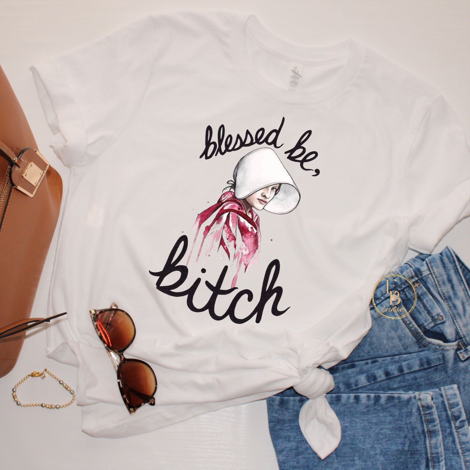 Blessed be Bitch graphic T-shirt | Funny Tee for daily wear - Eb Creations Blessed be Bitch graphic T-shirt | Funny Tee for daily wear