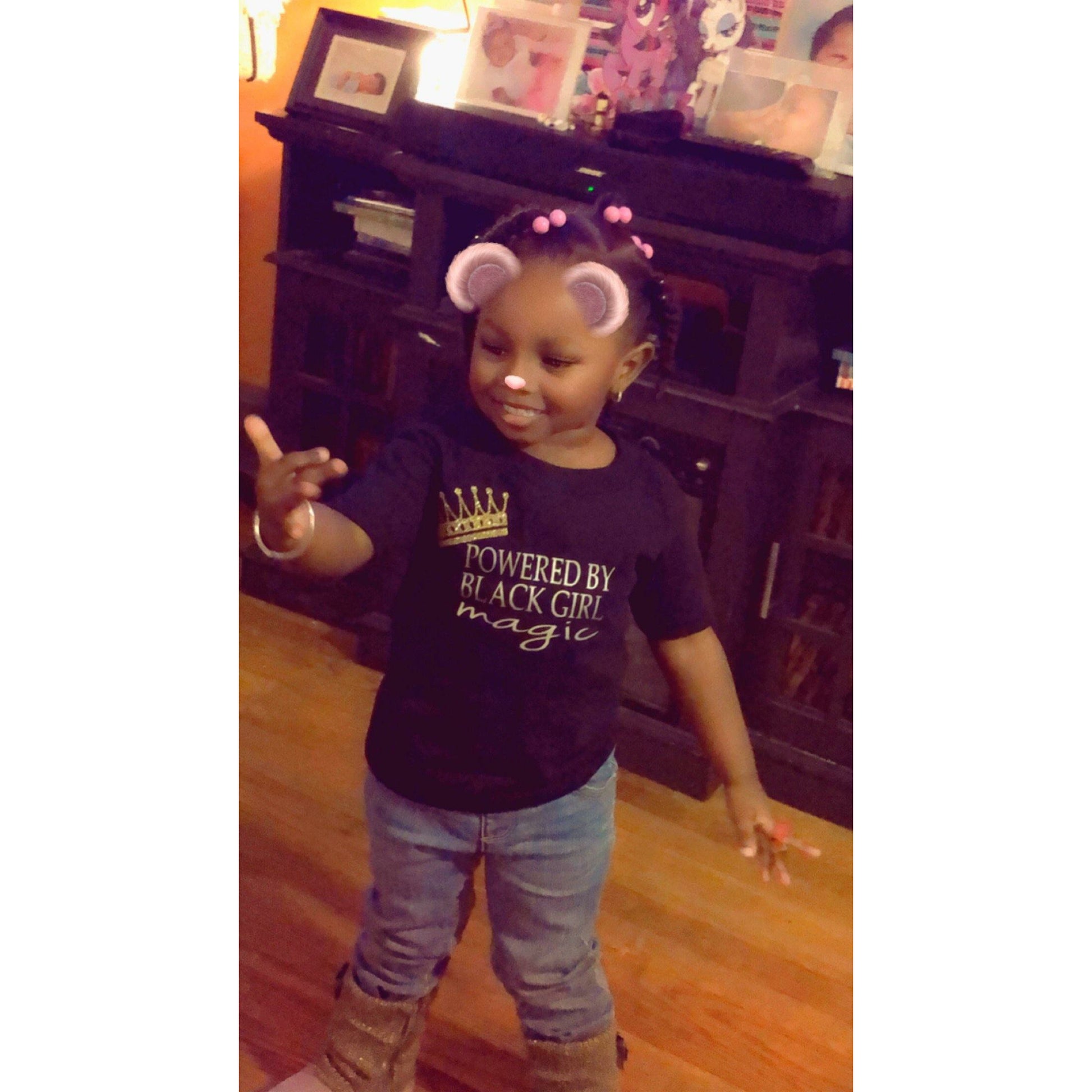 Powered by Black Girl Magic | Little Girls | T-Shirt - Eb Creations Shirts & Tops Powered by Black Girl Magic | Little Girls | T-Shirt
