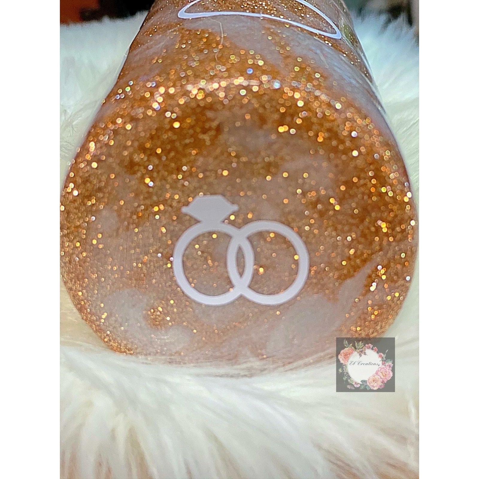 Gold Milky-Way Glitter Tumbler | Personalized - Eb Creations Gold Milky-Way Glitter Tumbler | Personalized