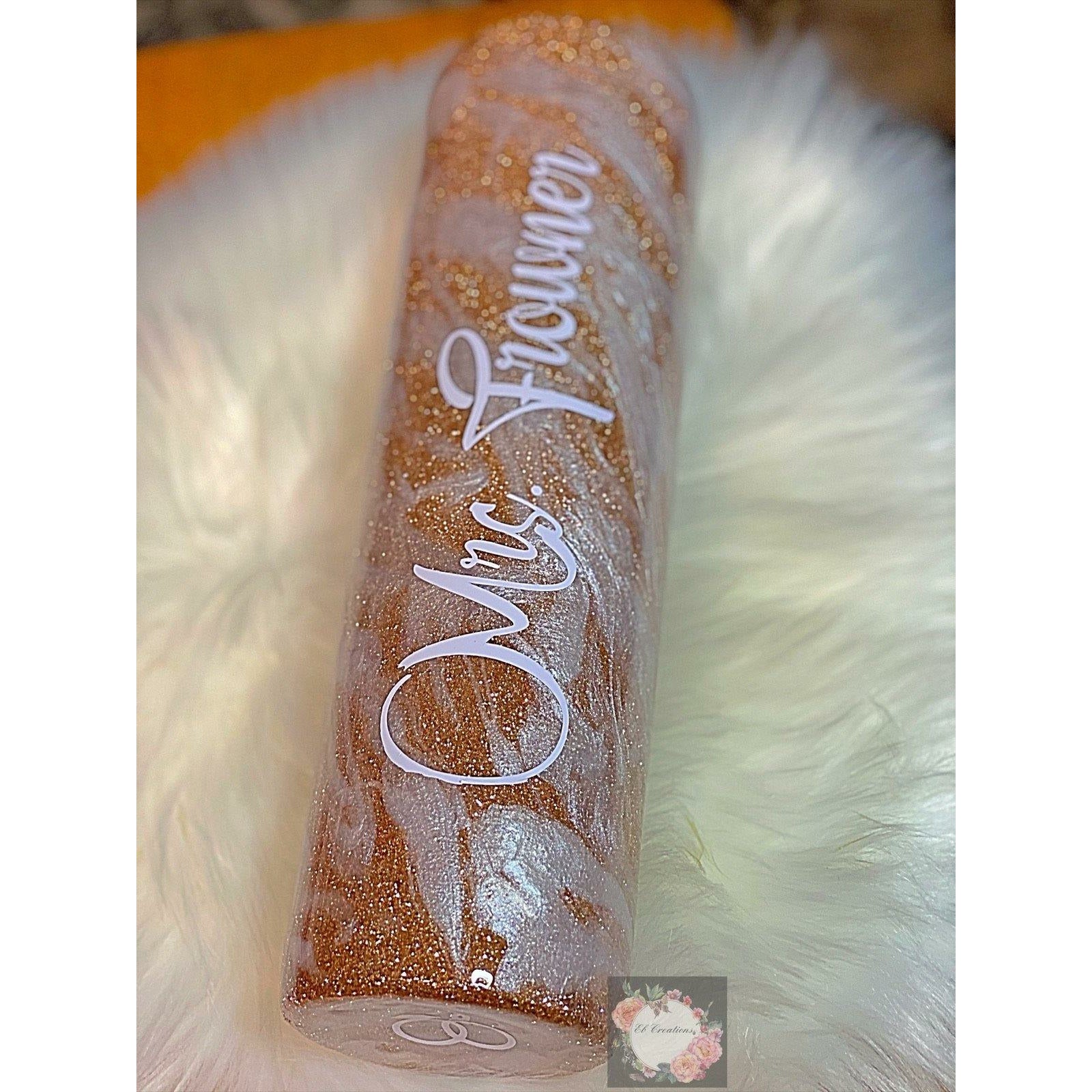 Gold Milky-Way Glitter Tumbler | Personalized - Eb Creations Gold Milky-Way Glitter Tumbler | Personalized