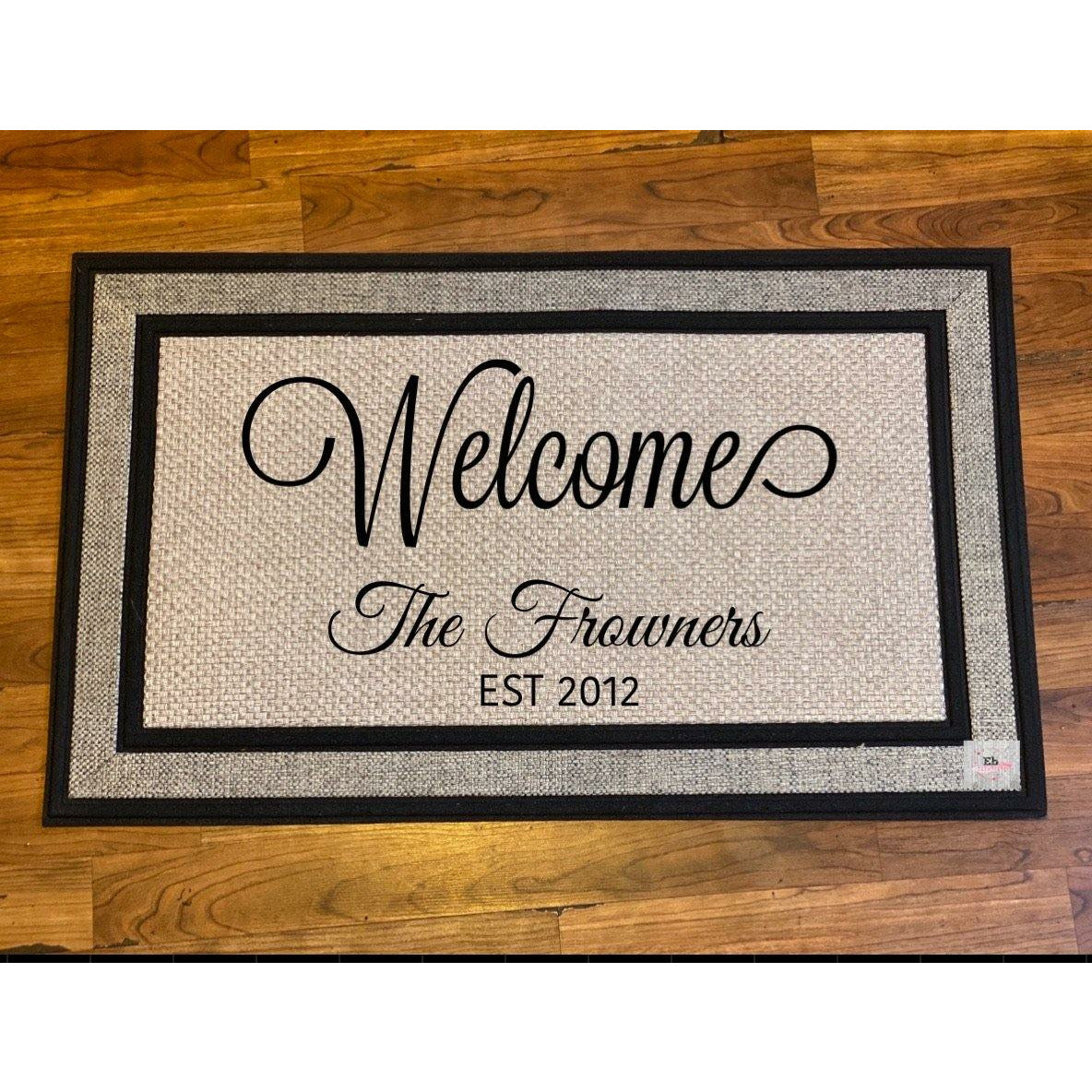 Welcome name Family door mat - Eb Creations Welcome name Family door mat