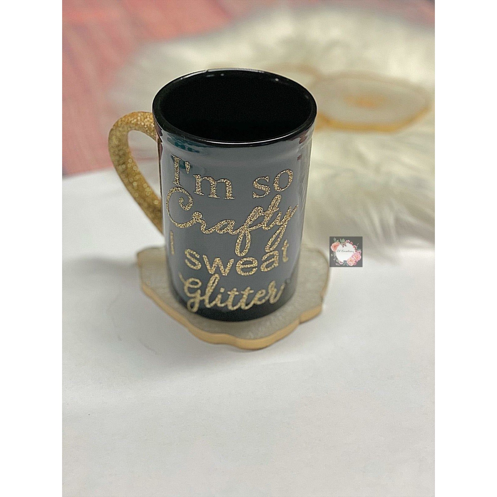 White & Gold Coaster set - Eb Creations White & Gold Coaster set