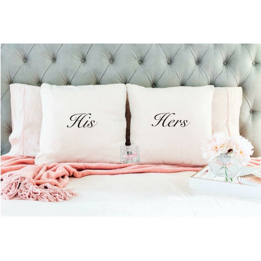 His & Hers Couple pillowcases - Eb Creations His & Hers Couple pillowcases