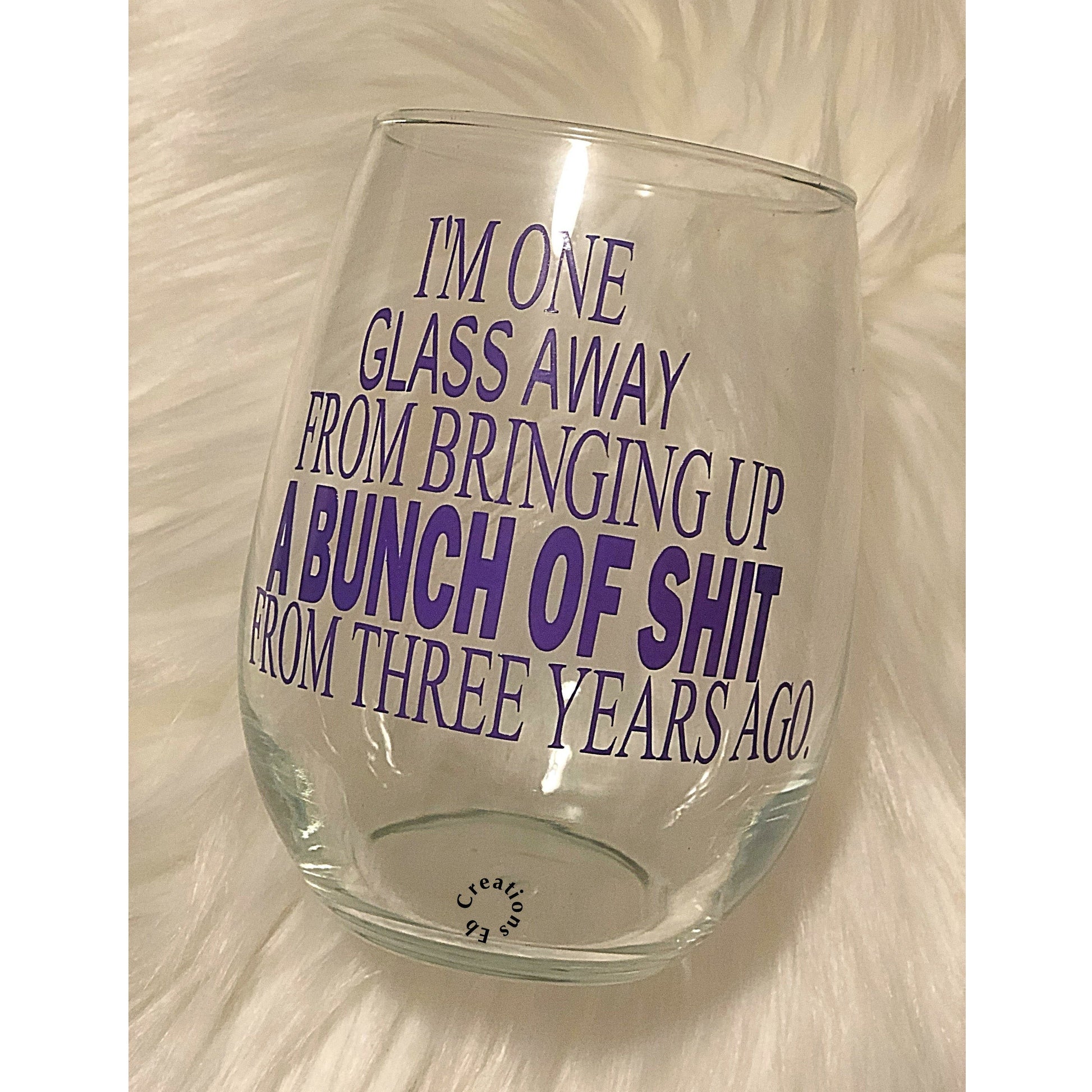 Funny wine glass - Eb Creations Funny wine glass