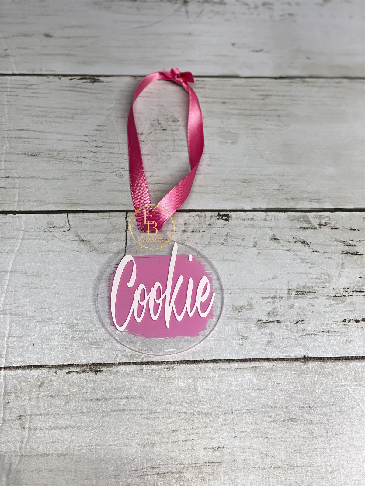 Painted Acrylic Ornament | Custom Name Christmas Decor | Family Ornaments - Eb Creations Painted Acrylic Ornament | Custom Name Christmas Decor | Family Ornaments