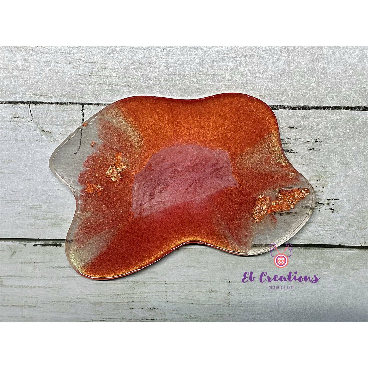 Resin Rose Gold Milky Way Coaster - Eb Creations Resin Rose Gold Milky Way Coaster