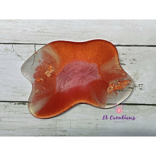 Resin Rose Gold Milky Way Coaster - Eb Creations Resin Rose Gold Milky Way Coaster