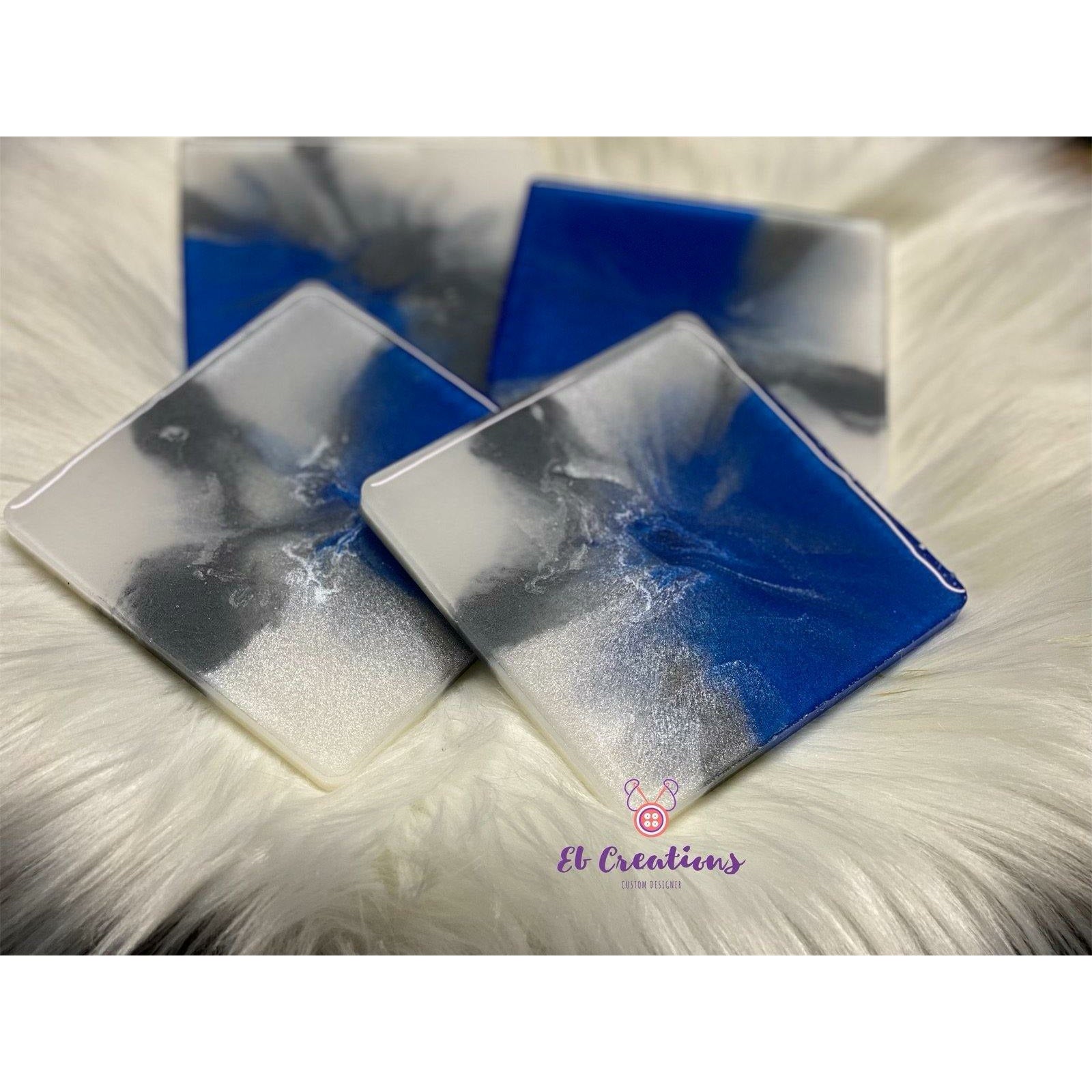 Blue Coasters - Eb Creations Coasters Blue Coasters